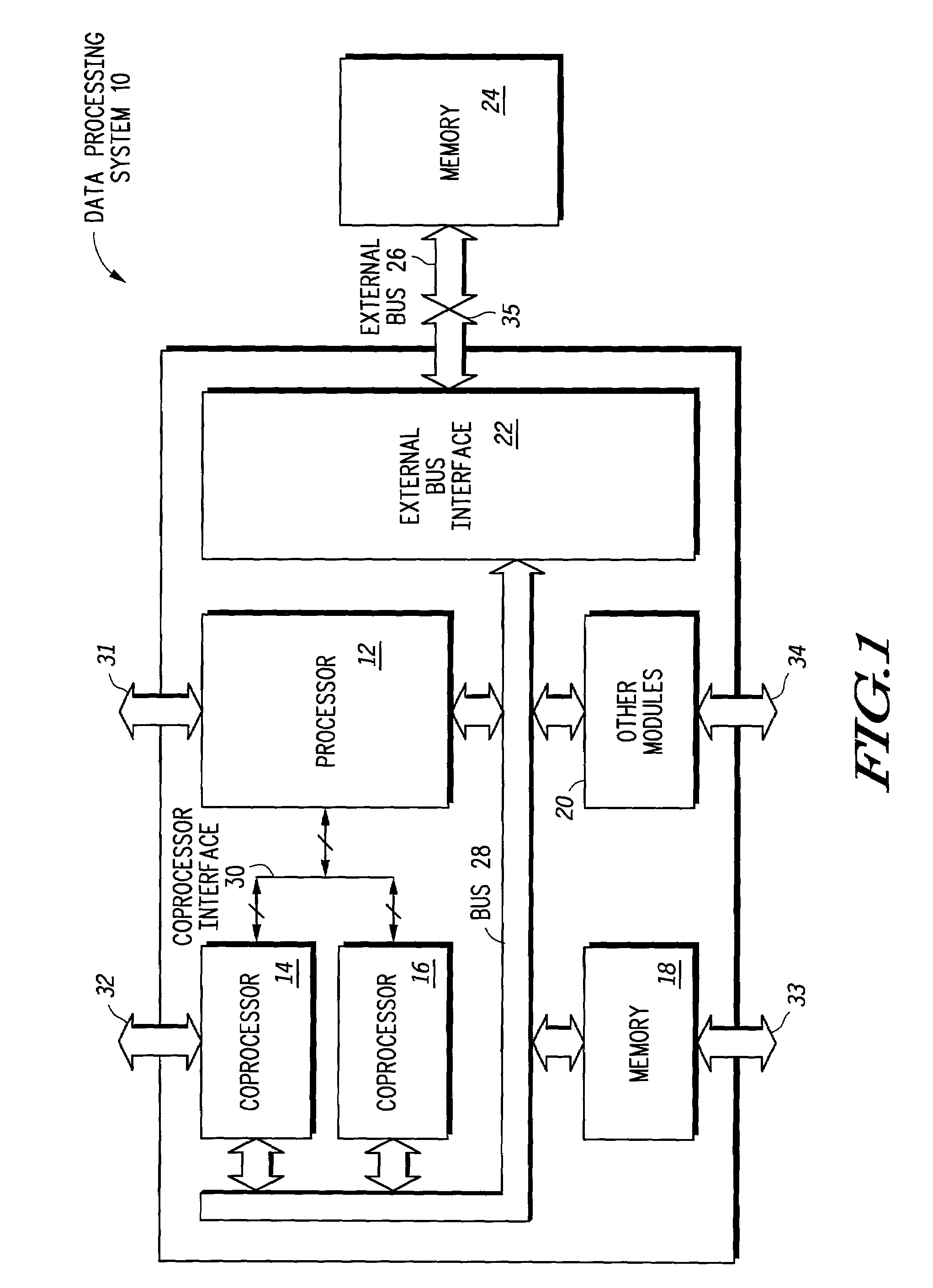 Interfacing a processor to a coprocessor in which the processor selectively broadcasts to or selectively alters an execution mode of the coprocessor