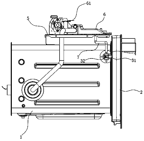 Door lock structure and steaming cooking device provided with same
