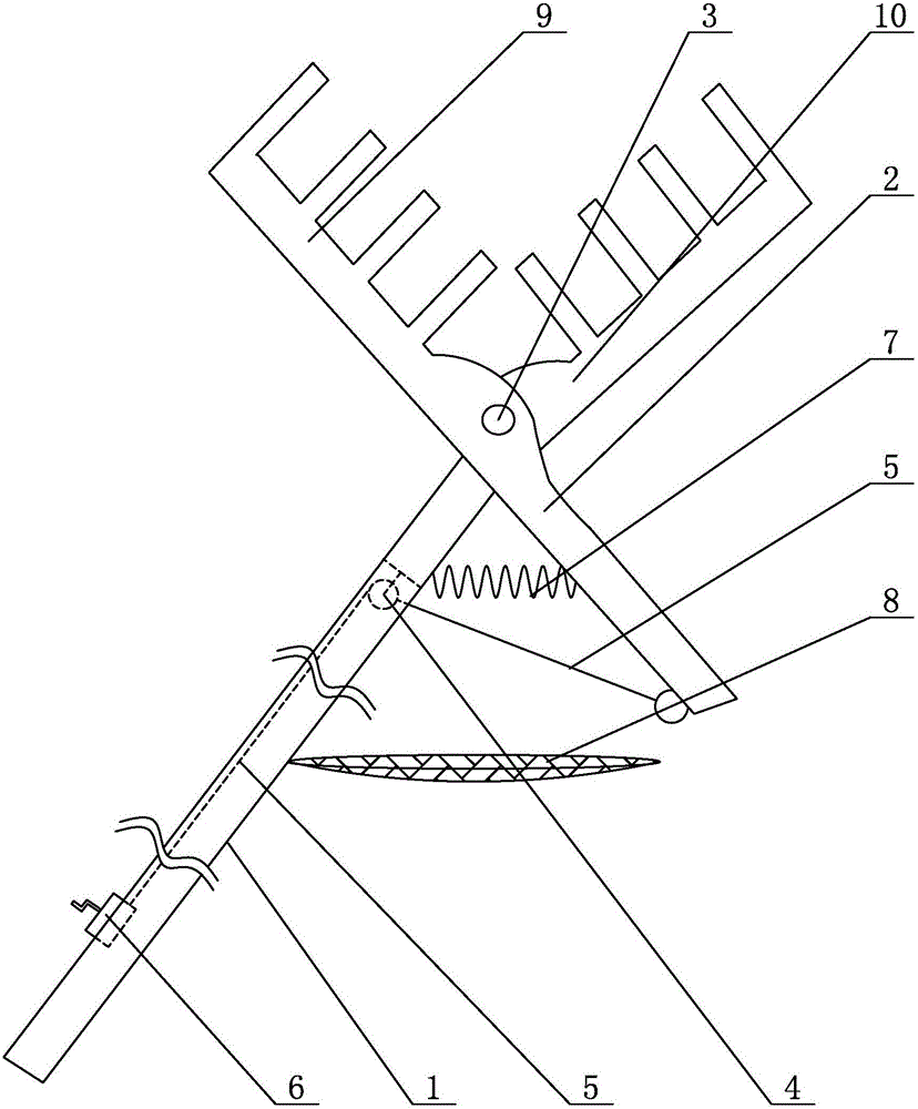 Device for removing nest on concrete pole