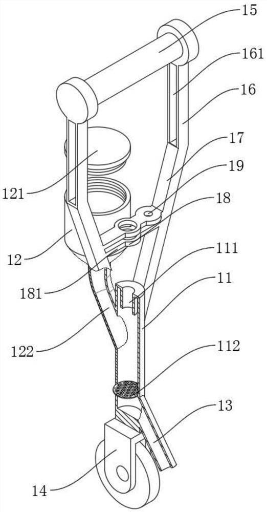 Agricultural fertilization device with chemical fertilizer crushing function