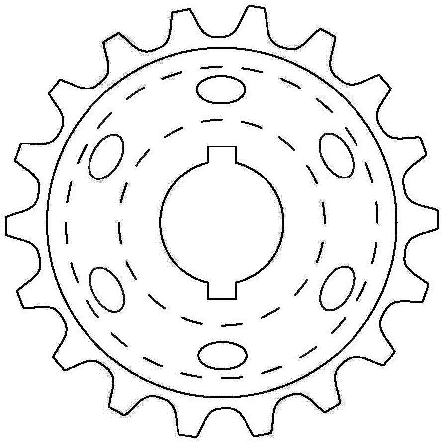 Mechanically actuated chain wheel material, and manufacturing method thereof