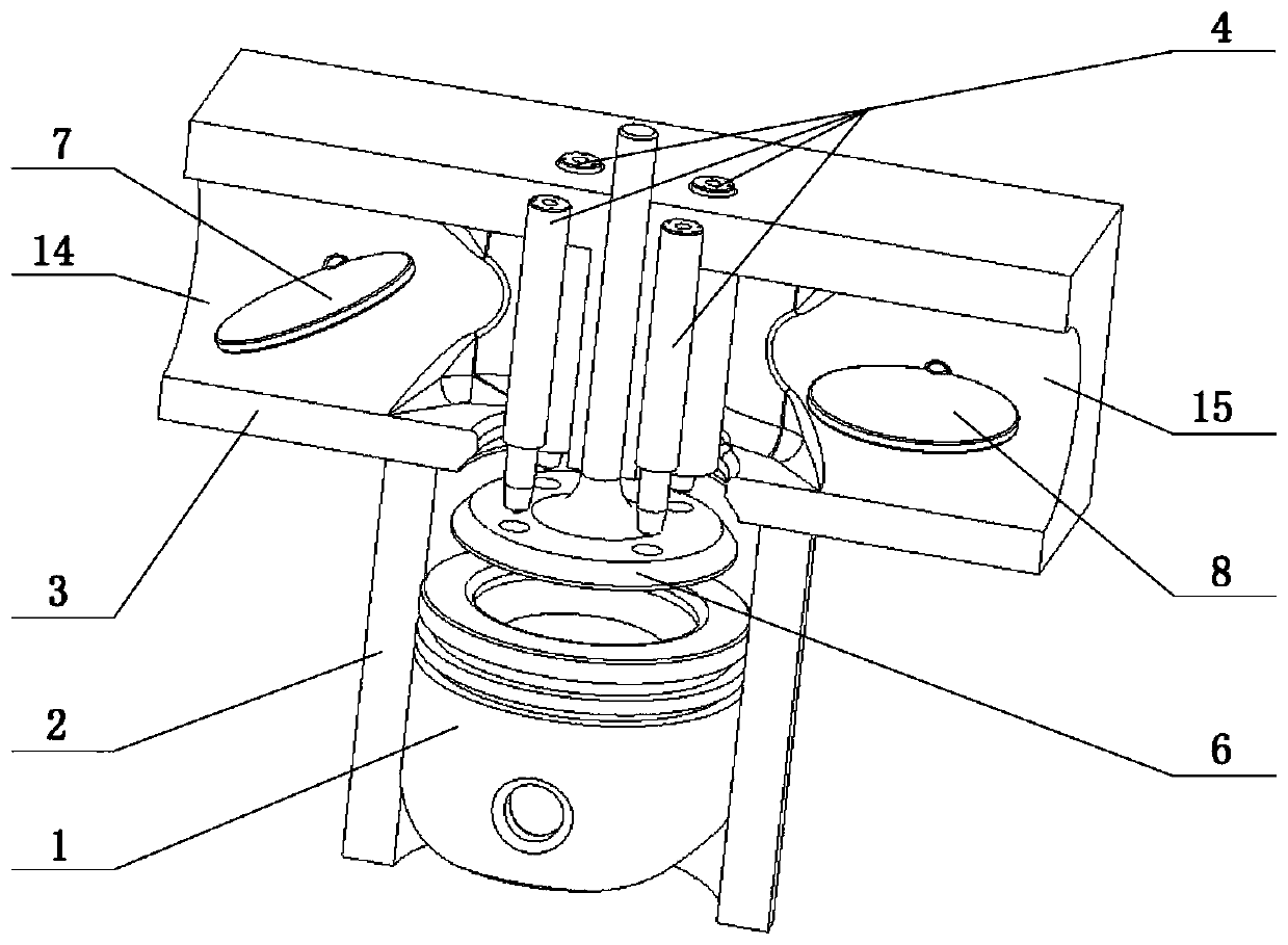 A single-valve four-stroke internal combustion engine