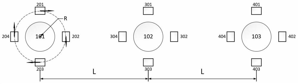 Magnetic induction type current calculation method suitable for parallel three-phase line fault line selection
