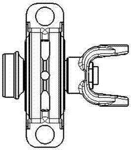 Novel universal joint transmission shaft intermediate support