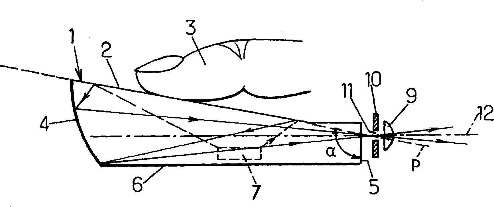 Optical finger print image forming device