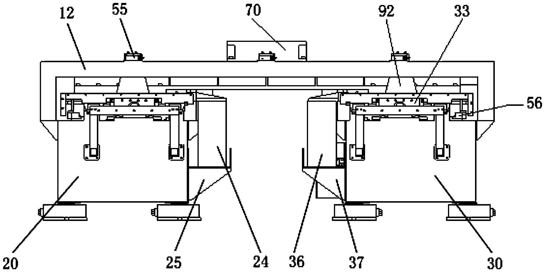 Experimental device of feeding mechanism of linear motor