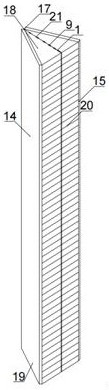 Cooling triangular unit provided with flow equalizing device with jet flow and flow equalizing alternating effect