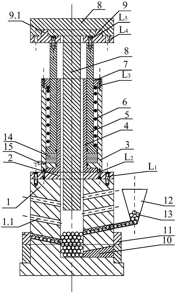 Filling type hollow hydraulic support device