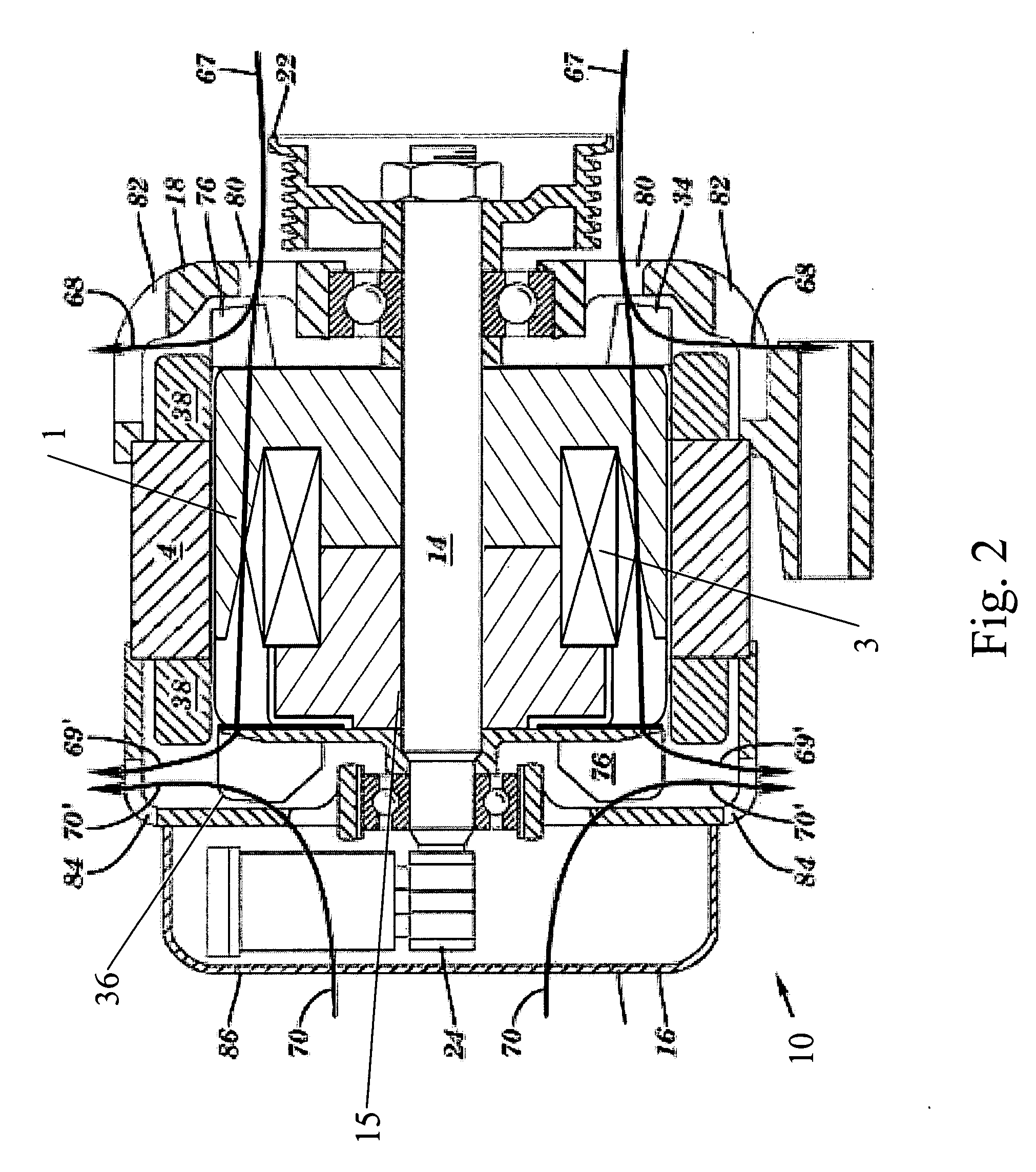Electronic package for electrical machine