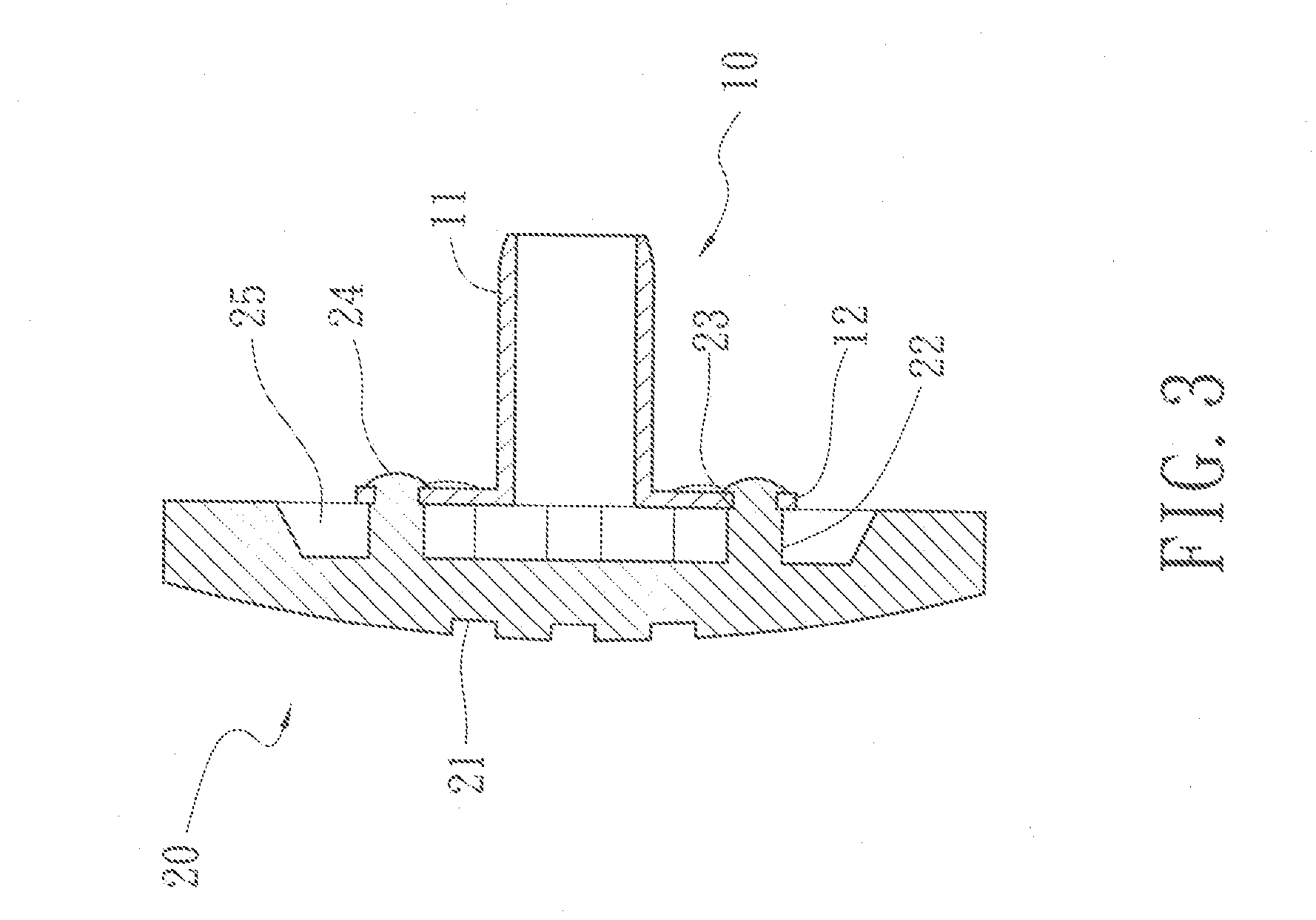 Structure of an outer button