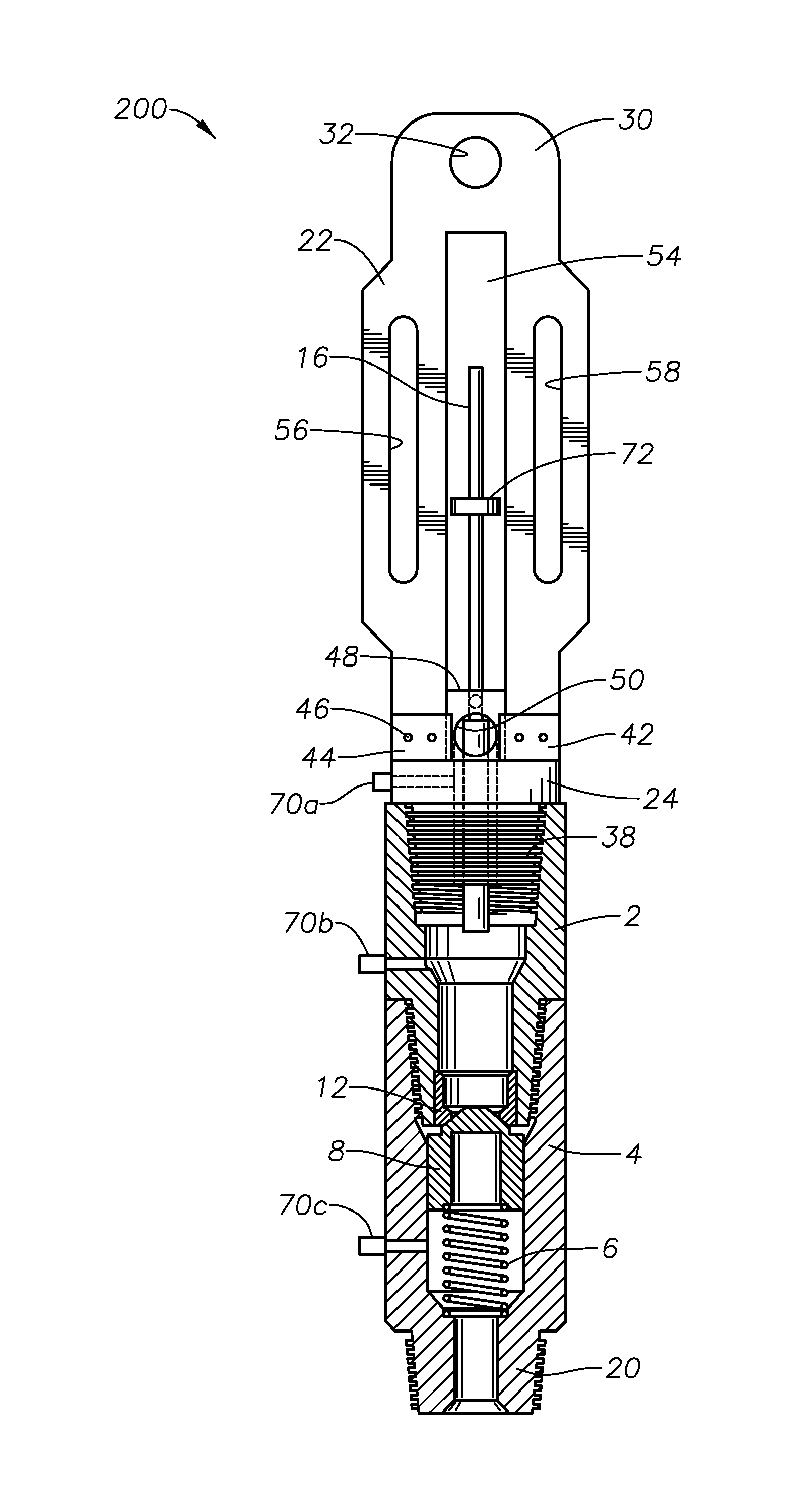 Release tool for a drill string inside blowout preventer