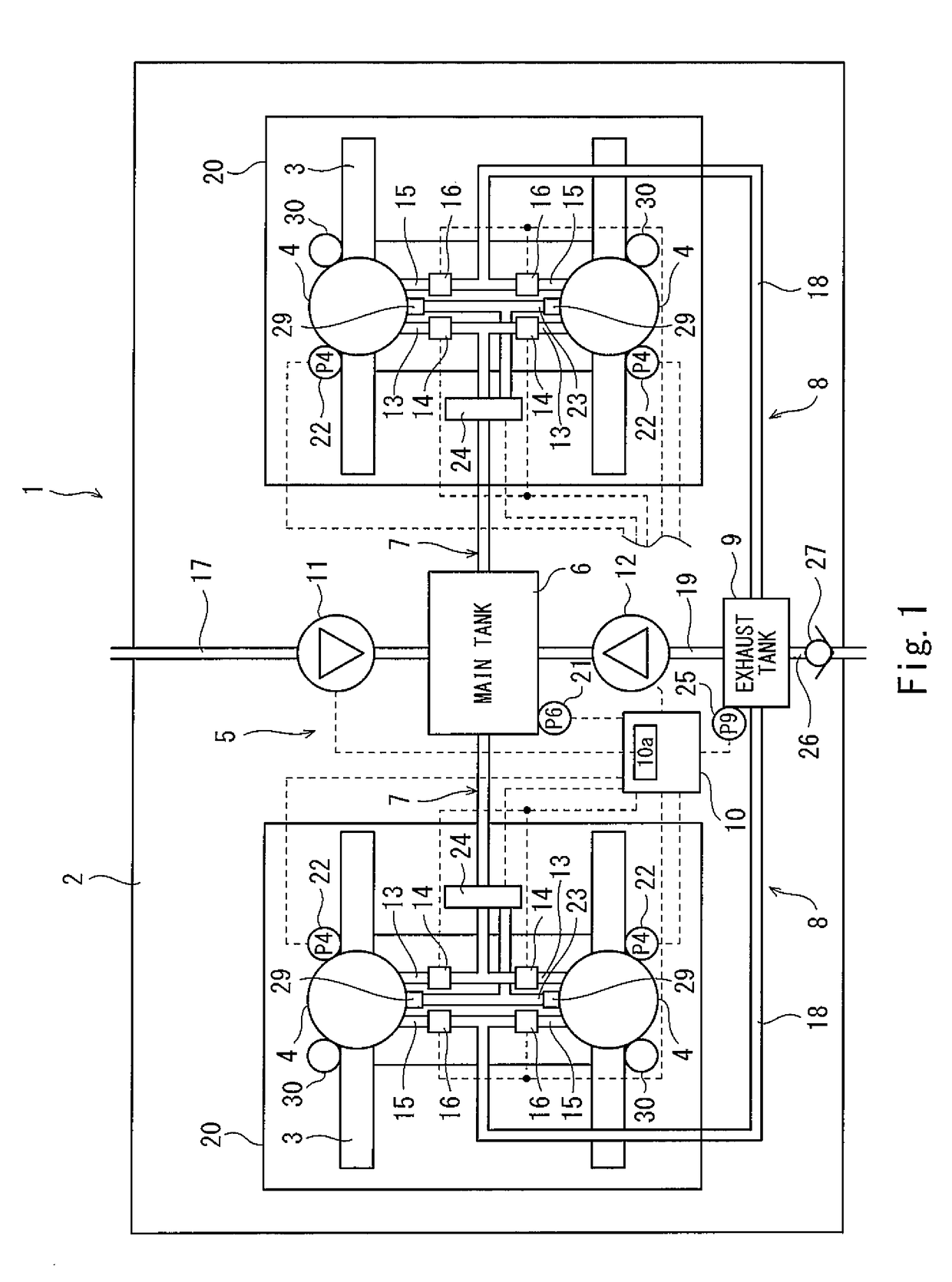 Railcar including car-body tilting system and train set