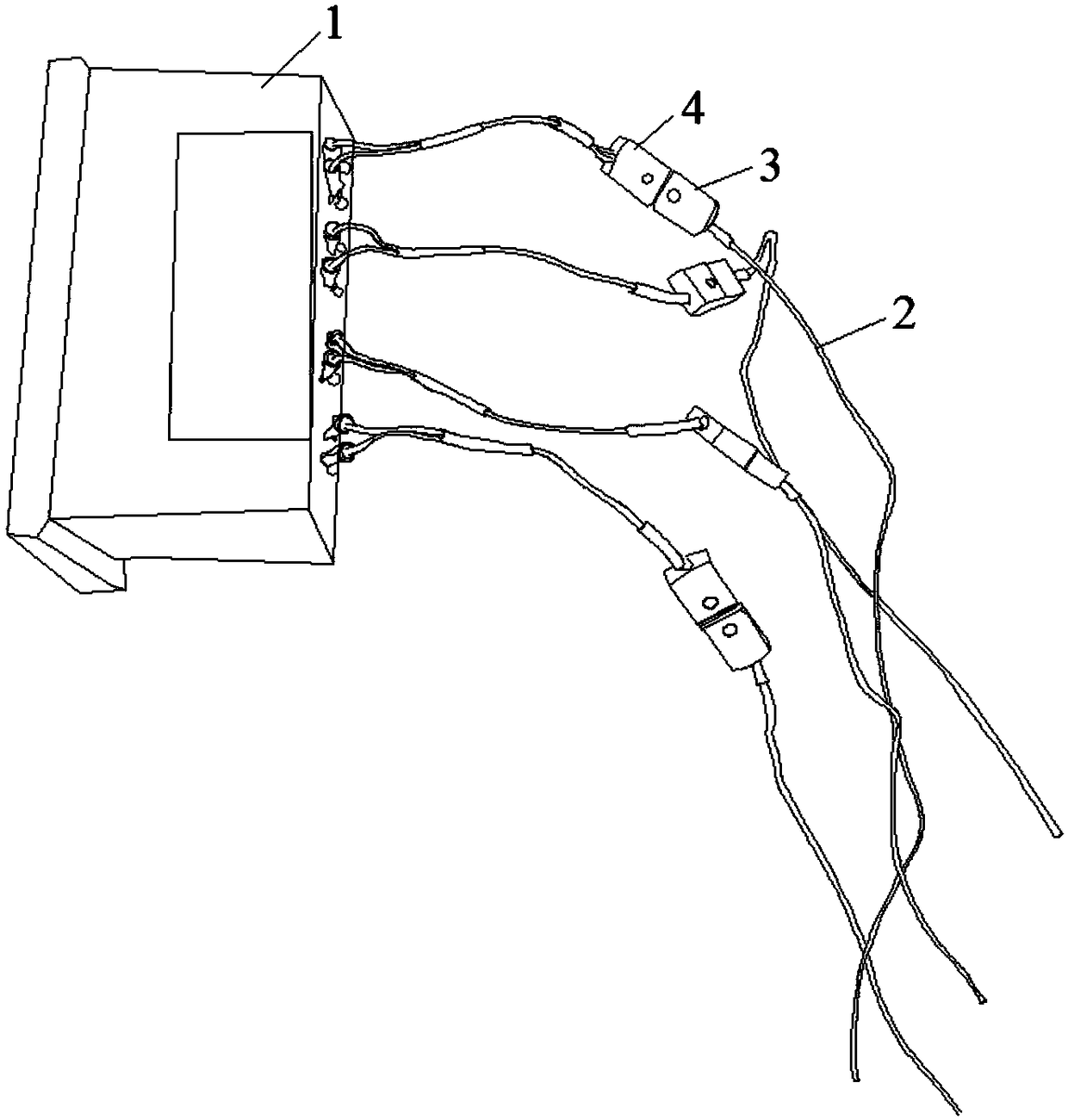 Internal temperature monitoring device and monitoring method for heavy casting in cooling process