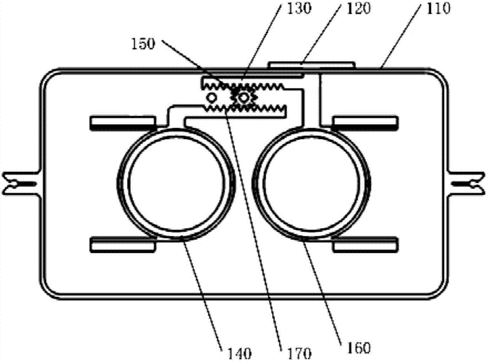 Pupil distance adjustment device and method for virtual reality equipment