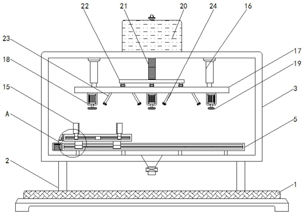 Graded grinding and crushing device for graphene production