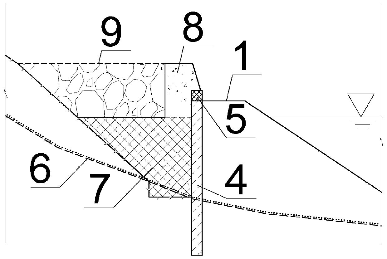 Concrete anti-scour guide wall structure and construction method