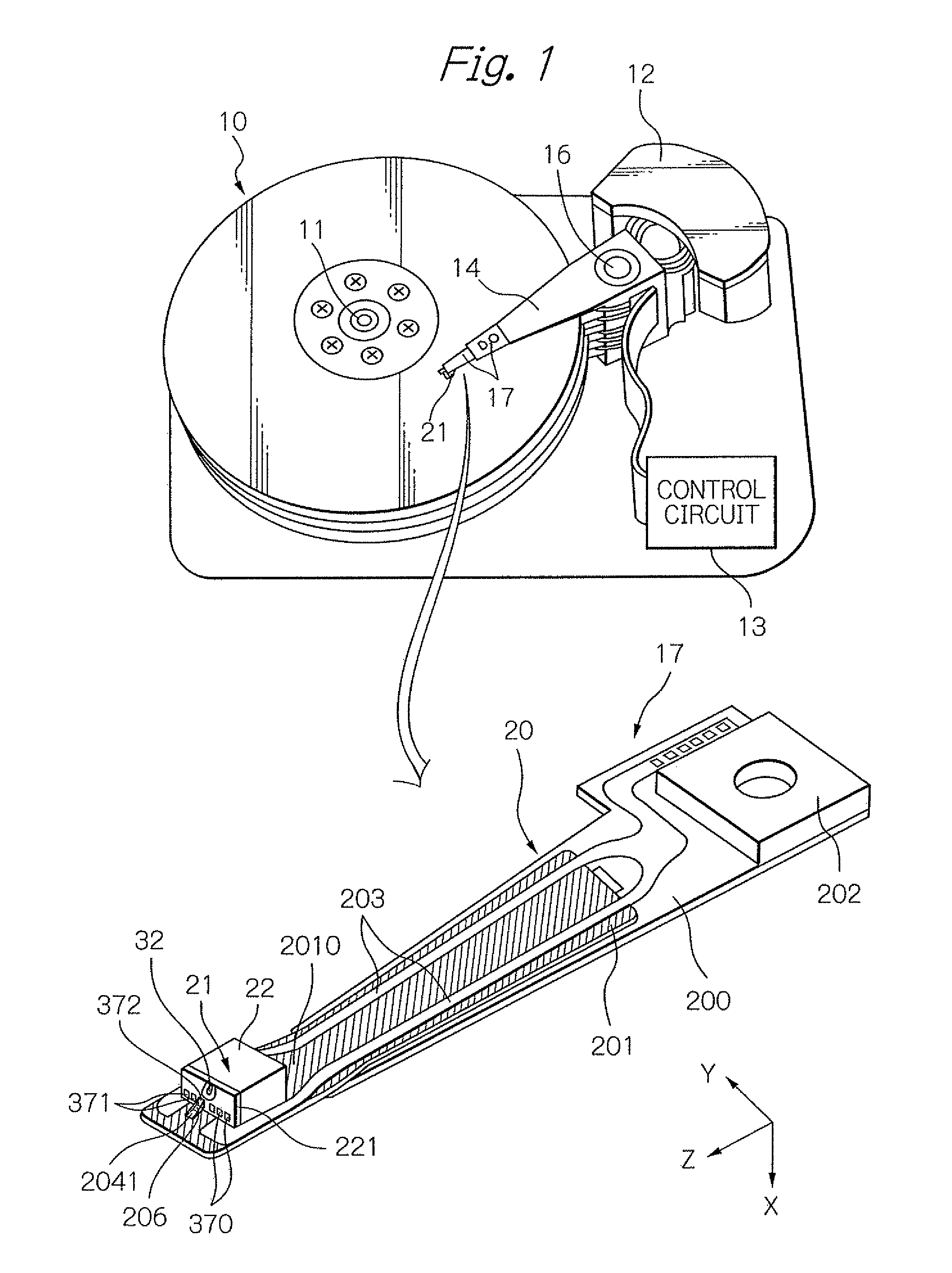 Head gimbal assembly for heat-assisted magnetic recording