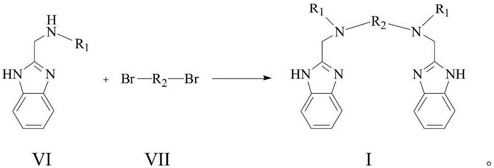 Application of dibenzimidazolamine compound to preparation of antimicrobial medicine