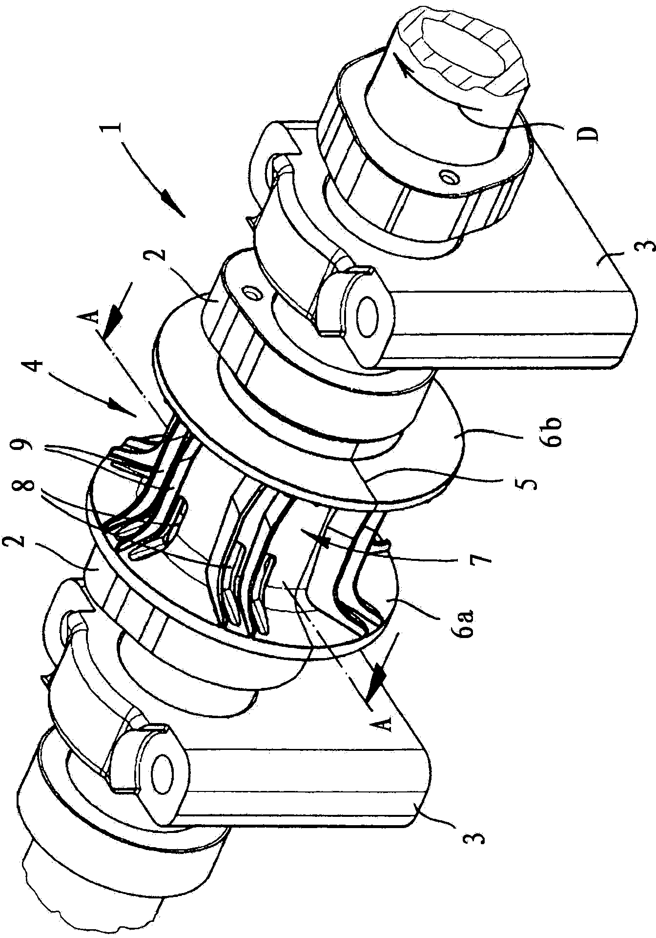 Shaft, particularly a cam shaft, comprising a hollow shaft section