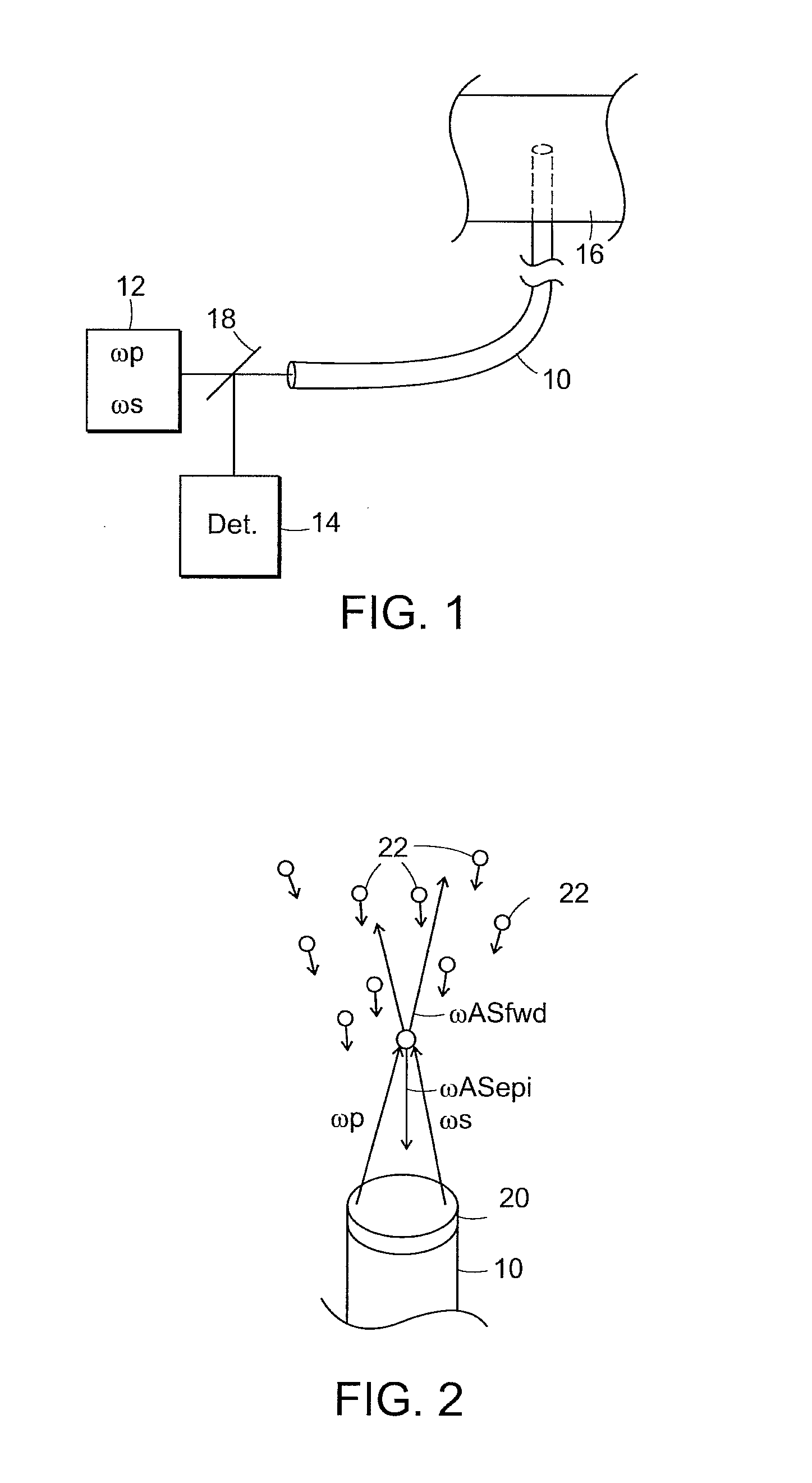 System and method for coherent anti-Stokes Raman scattering endoscopy