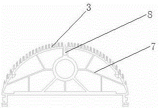 Heat dissipation assembly structure of LED (Light Emitting Diode) street lamp