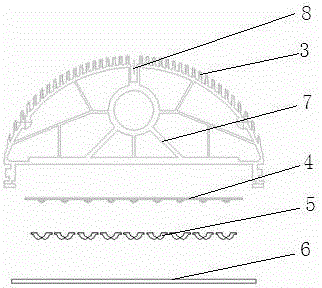 Heat dissipation assembly structure of LED (Light Emitting Diode) street lamp