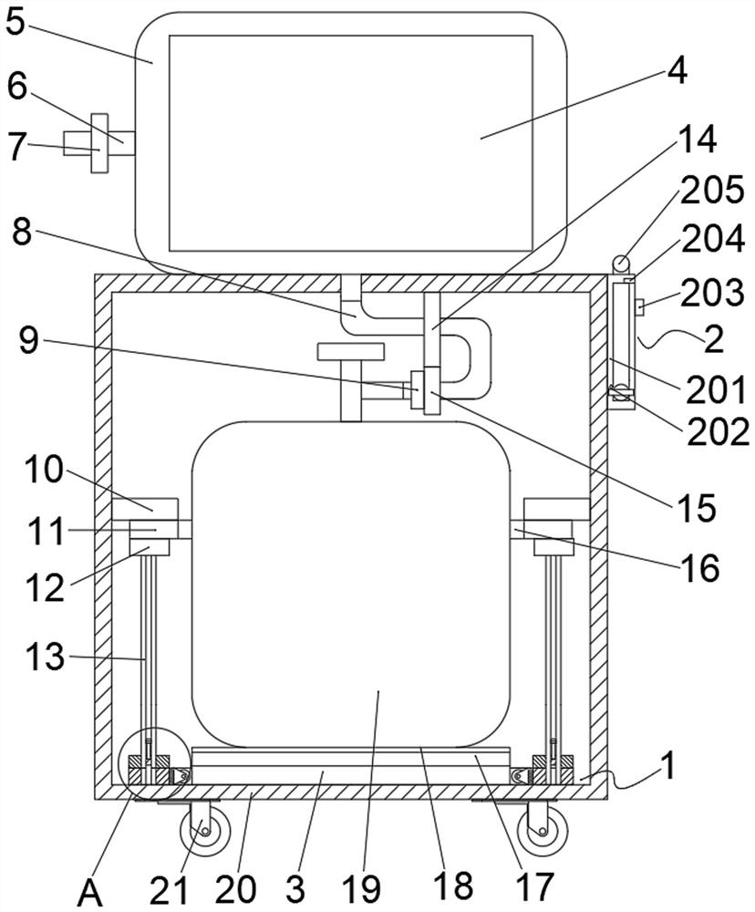 Breathing device with early warning function for medical internal medicine nursing