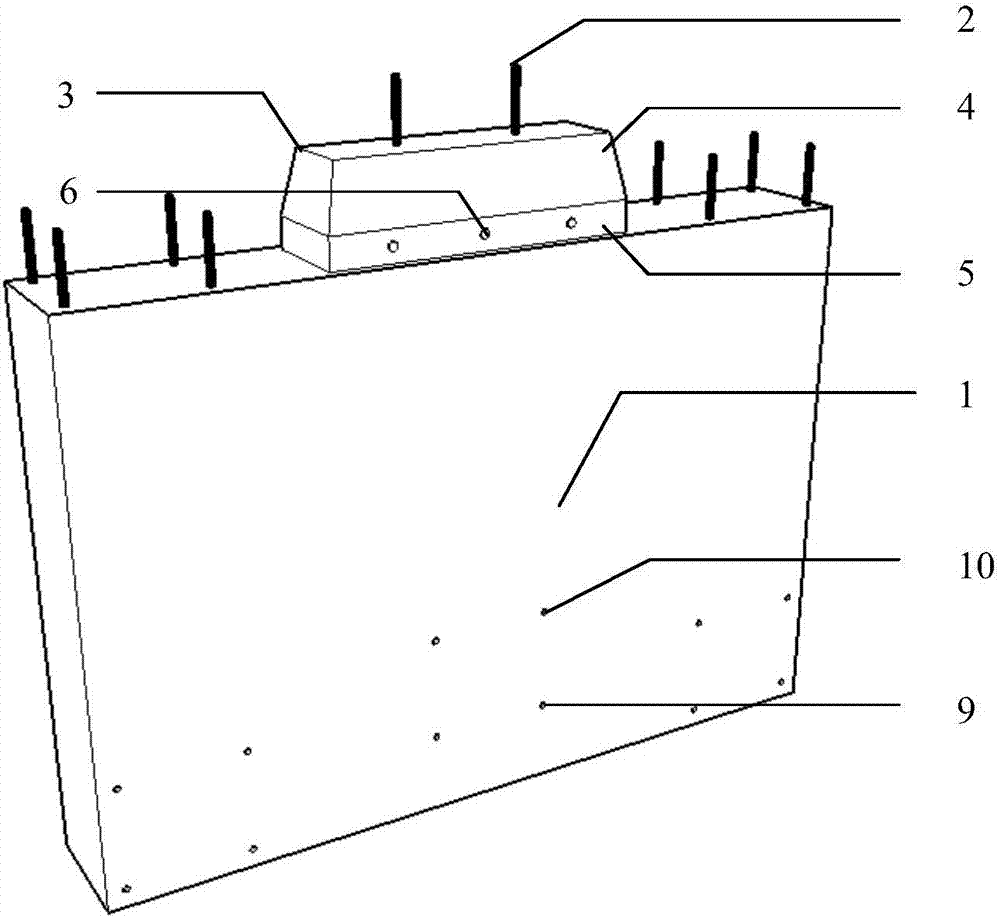 Composite connected shear wall structure and its assembly method