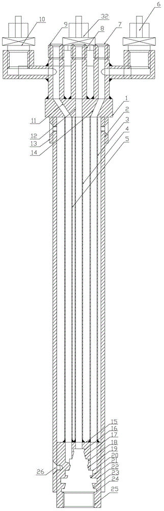 Hydrogen-oxygen gas cutting torch and its body