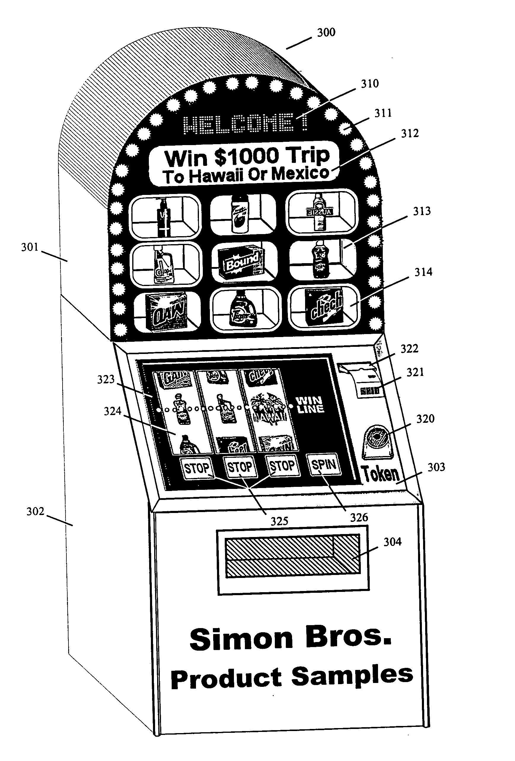 Vending machine having a game of chance