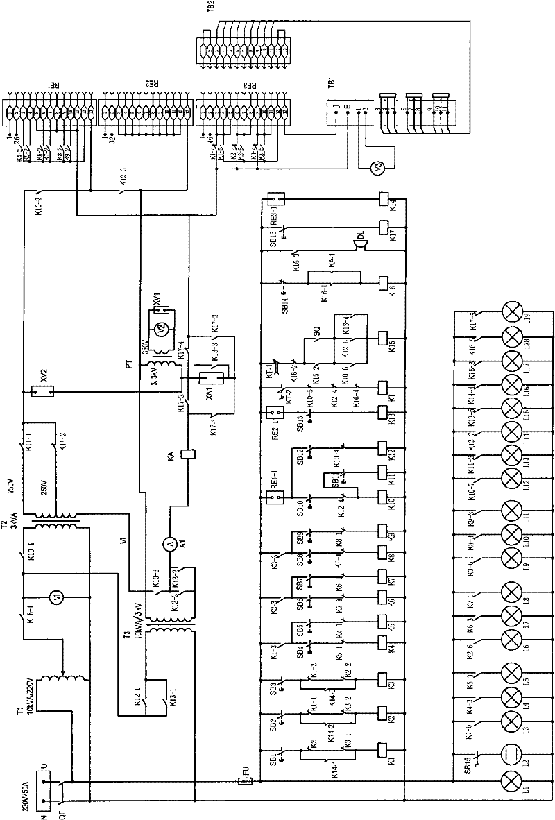 Test control device for current transformer