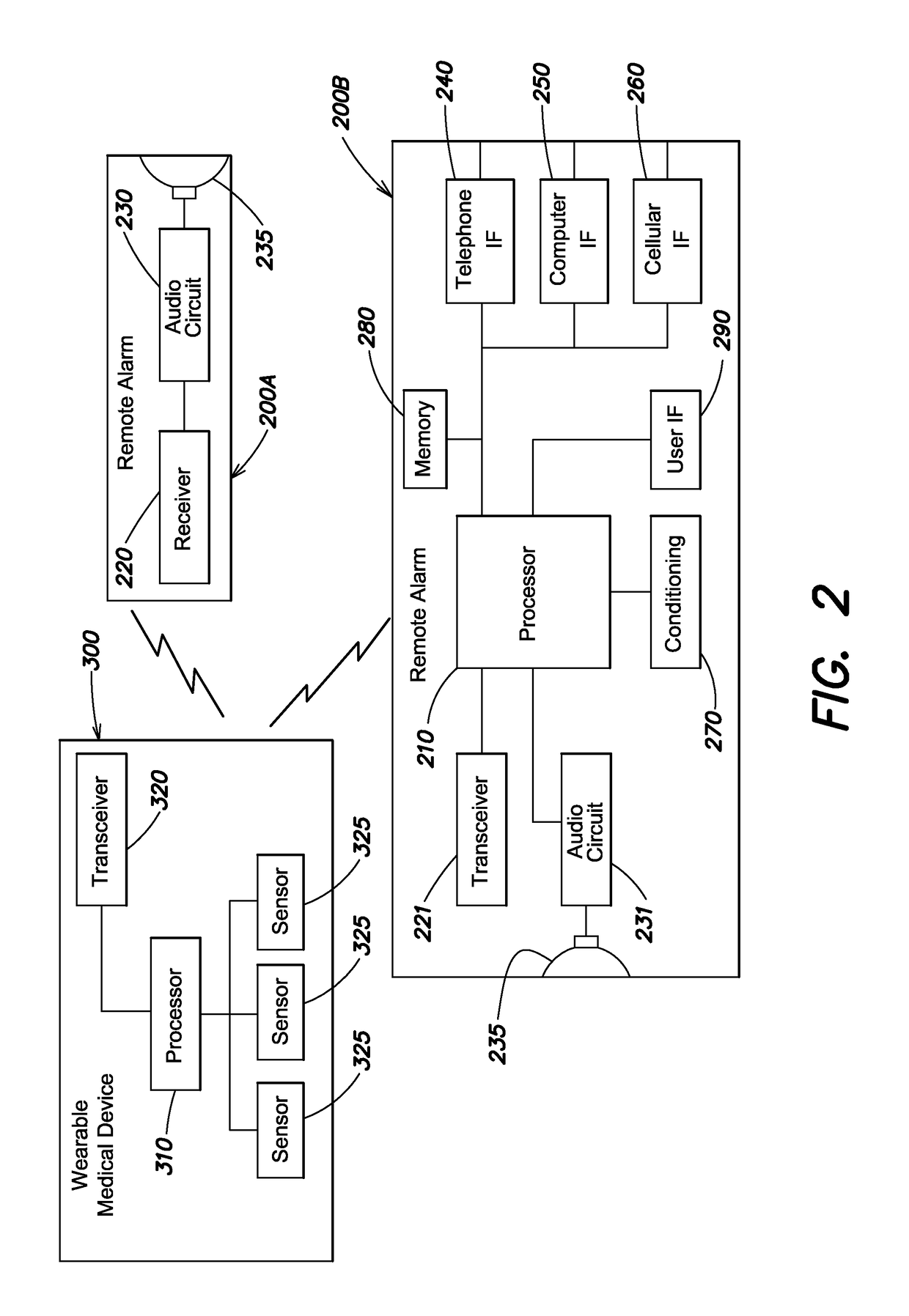 Remote medical device alarm