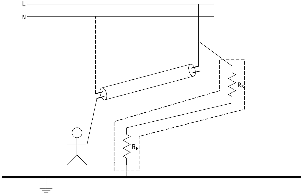 Electric supply voltage electricity leakage detection control circuit and method