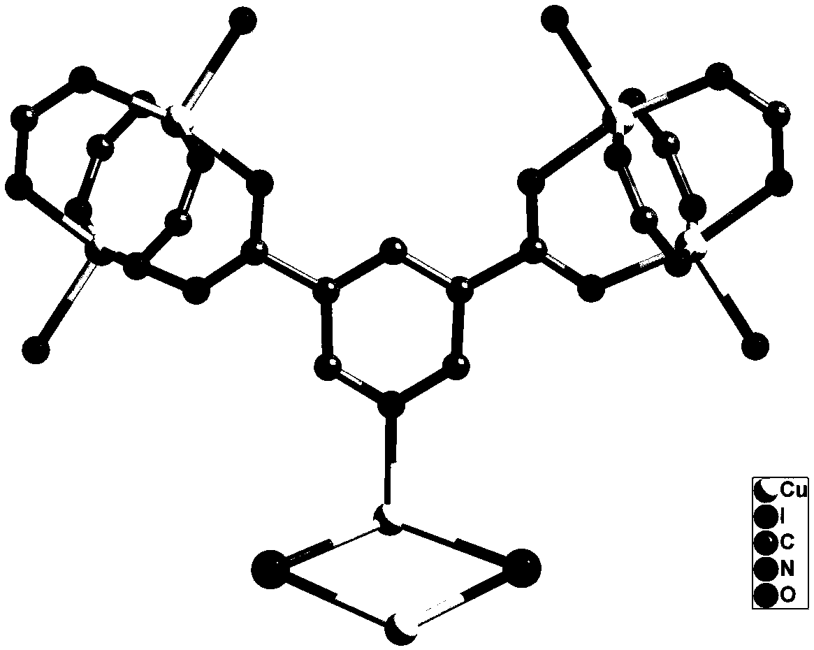 Metallic organic frame material for separating CO2 and preparation method thereof