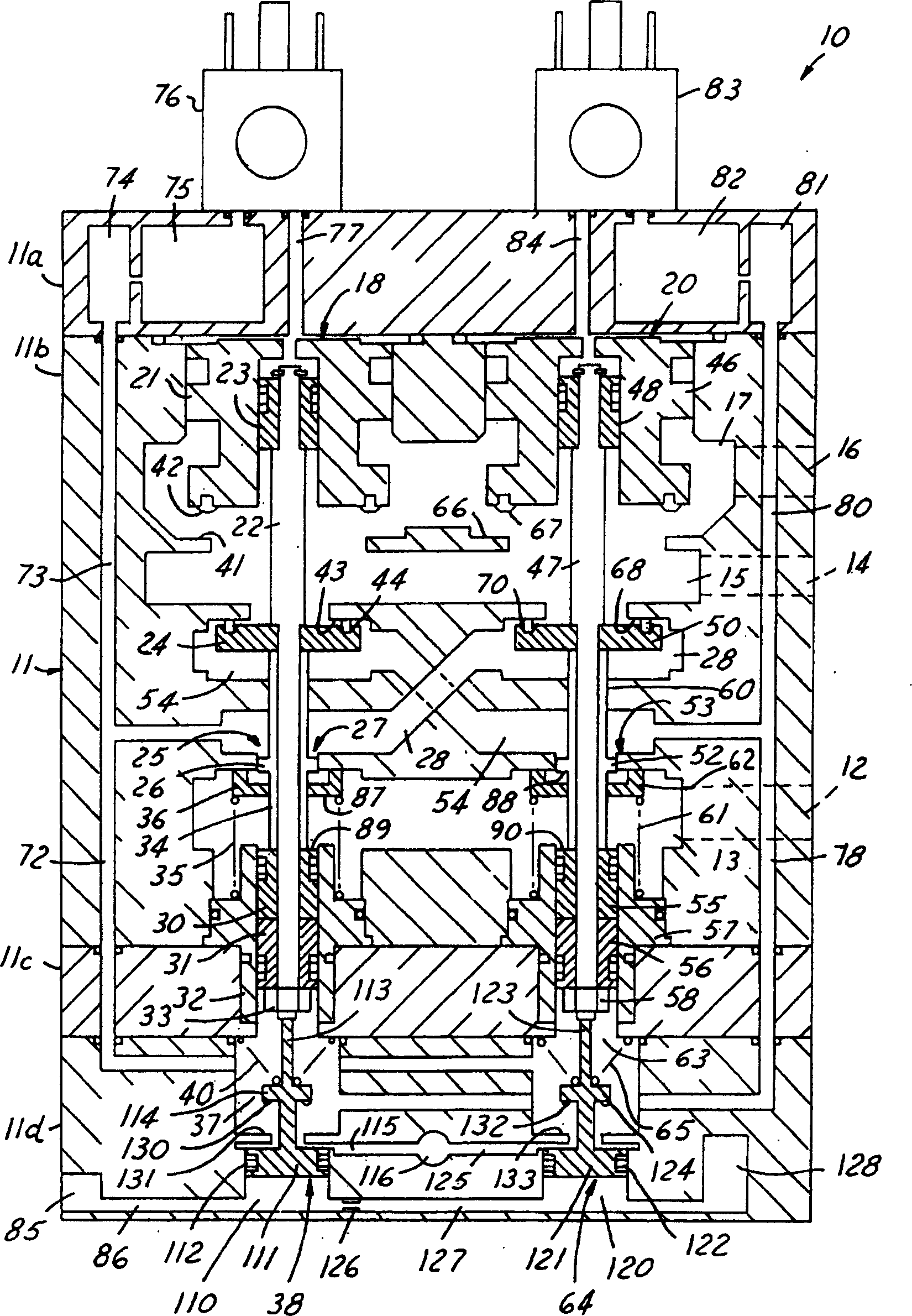 Dynamically-monitored double valve with anti-tiedown feature