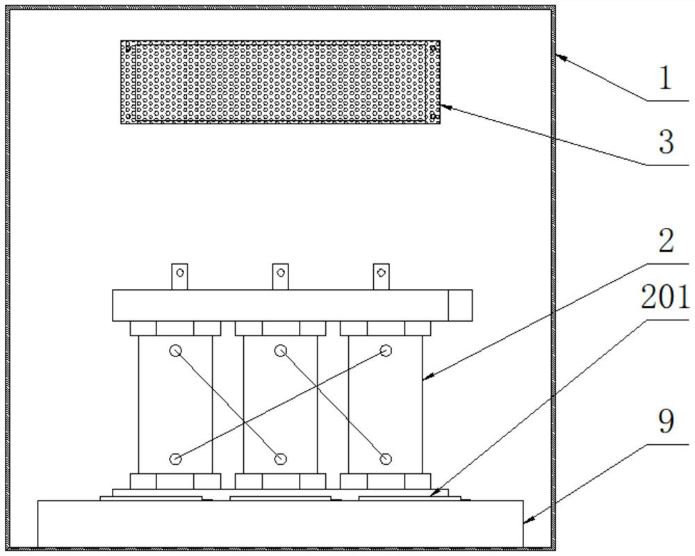 Cooling mechanism for dry-type transformer and cooling working method