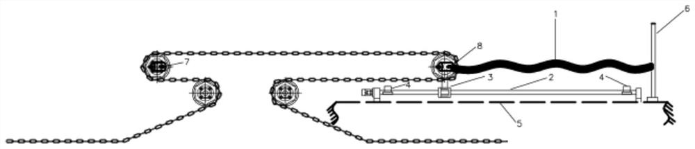 Walking positioning detection device of rail type mobile equipment