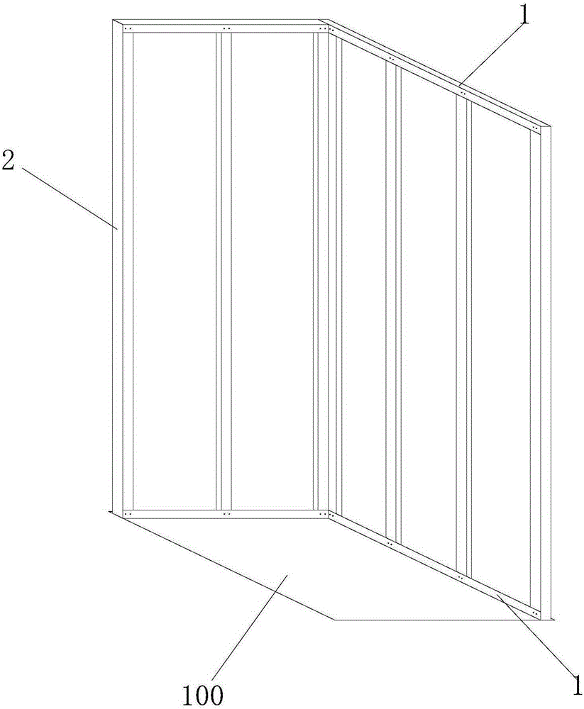 Rapid construction method of indoor secondary lightweight partition wall and the partition wall