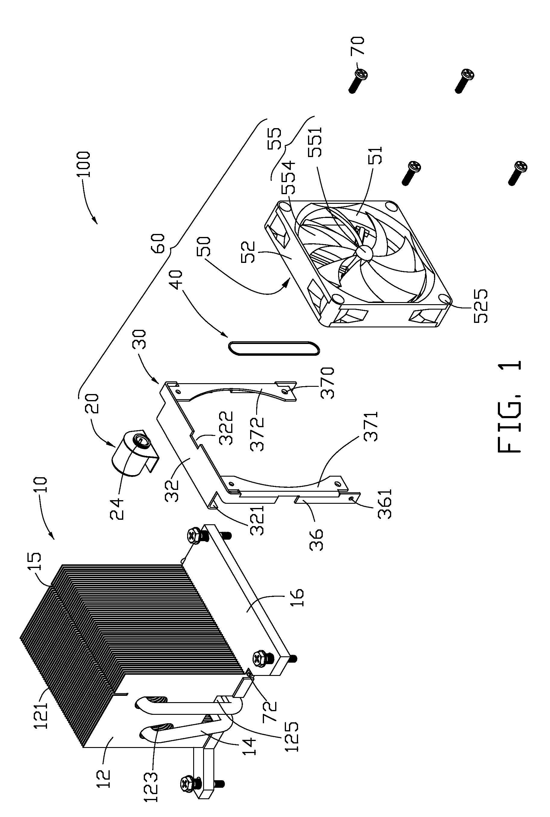 Heat dissipation device and fan assembly thereof