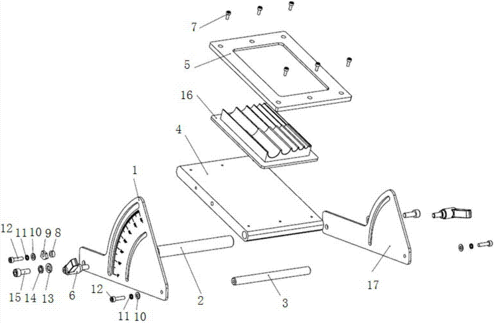 Replaceable arc rubber track friction coefficient testing device