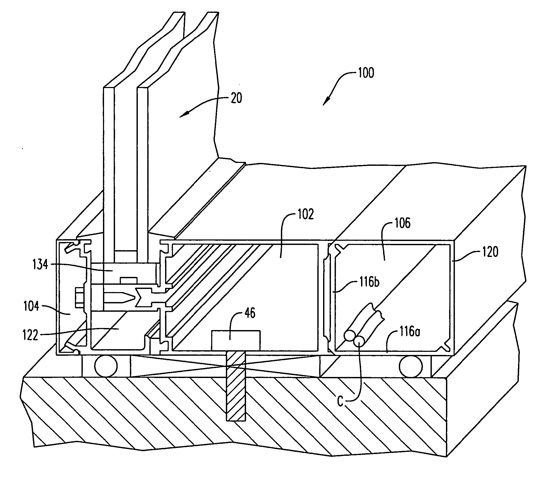 Integrated curtain wall and wireway distribution system