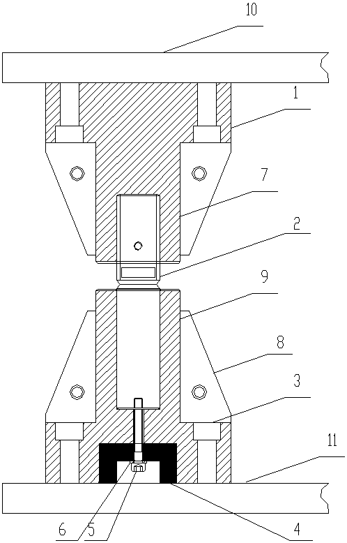 A separate automatic rebound horizontal shear locking device