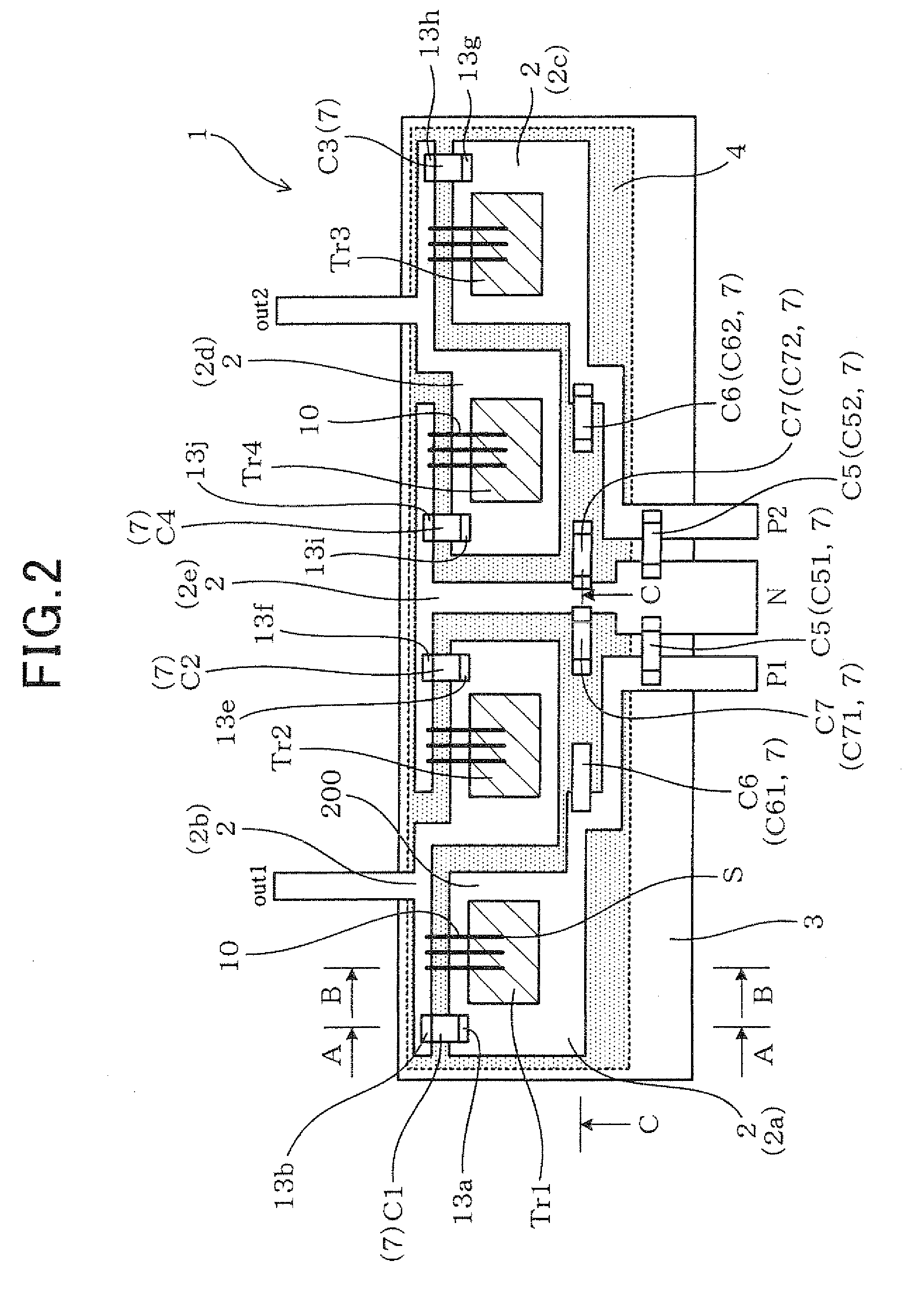 Semiconductor module with electrical switching elements