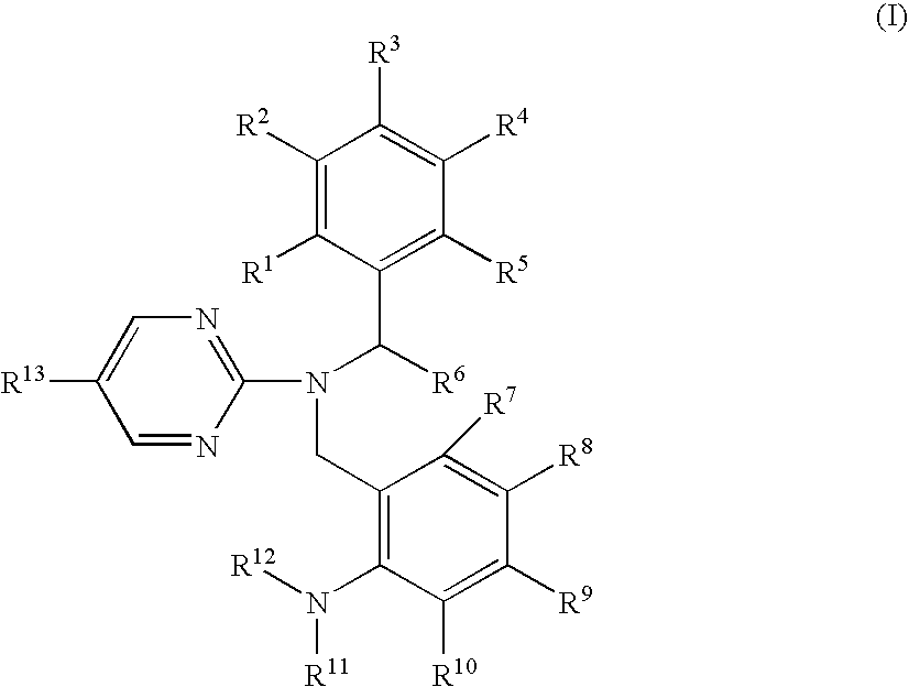 Novel pyrimidine compound having dibenzylamine structure and medicament comprising the same