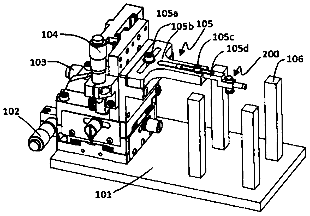 Multi-single-tube semiconductor laser coupling single-core optical fiber assembling and adjusting device