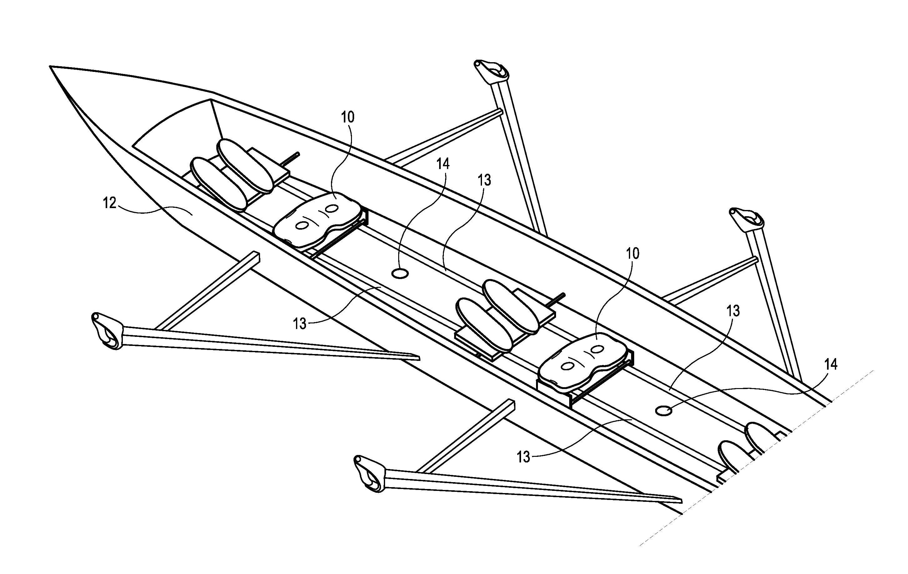 Device for capturing, transmitting, and displaying individual rower data