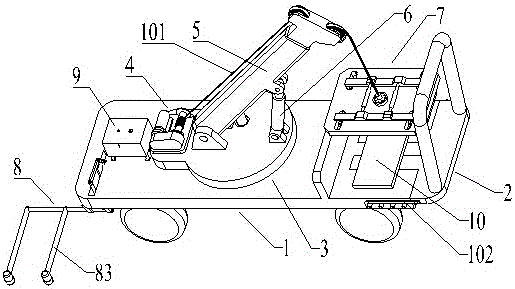 Substation indoor cable trench cover plate hoisting device