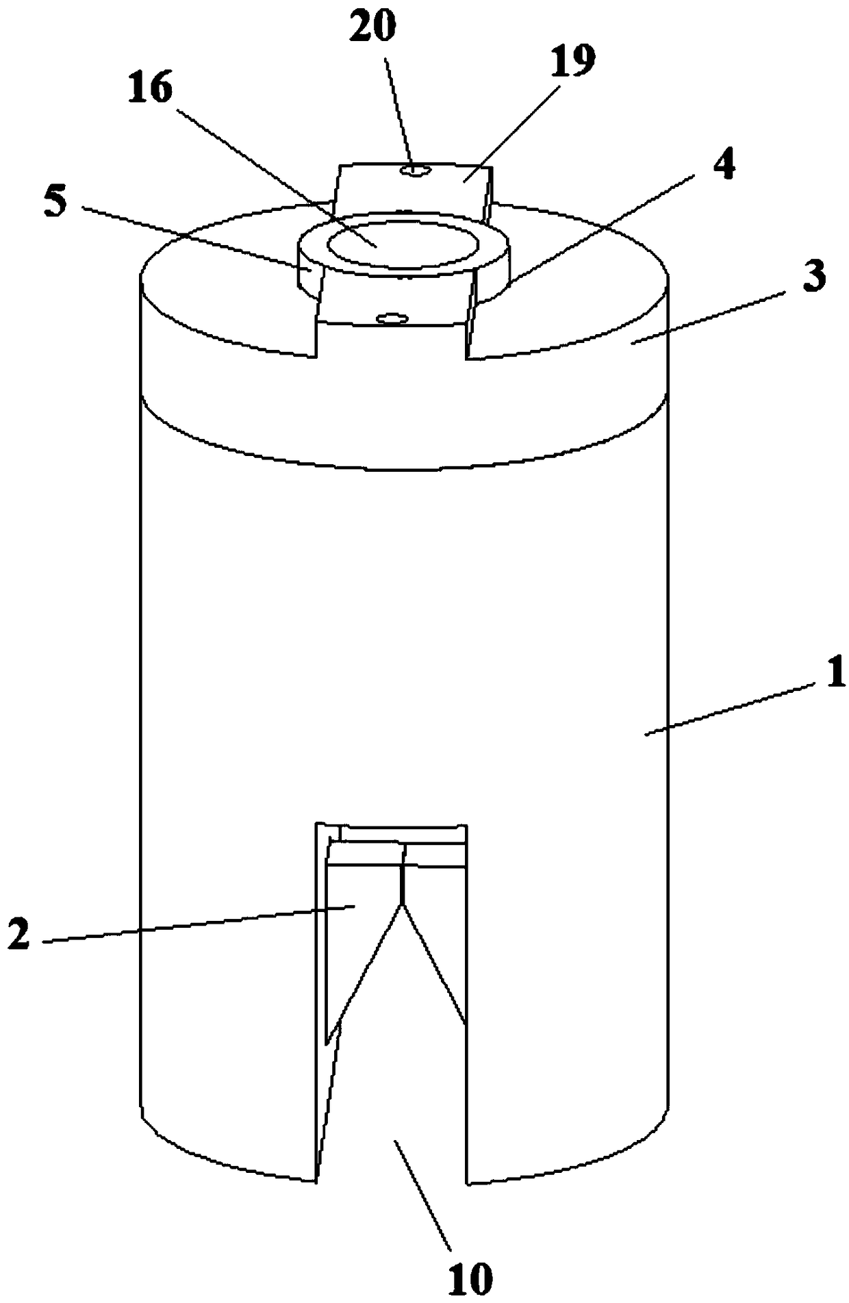Installation and construction method of a self-locking lock and a few-shaped steel bar