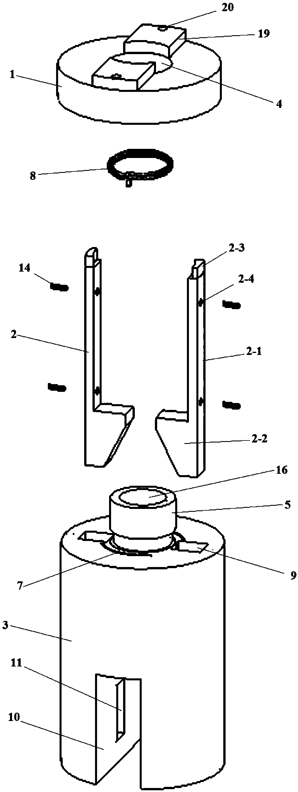 Installation and construction method of a self-locking lock and a few-shaped steel bar