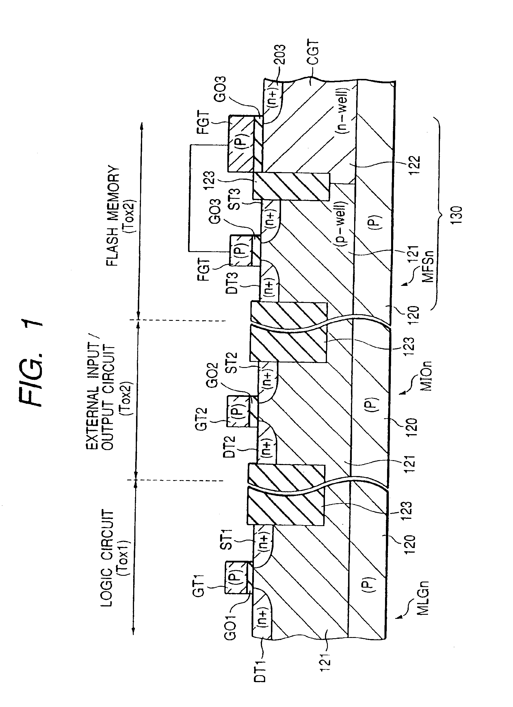 Semiconductor integrated circuit and nonvolatile memory element